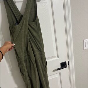Olive Green Sleeveless Jumpsuit